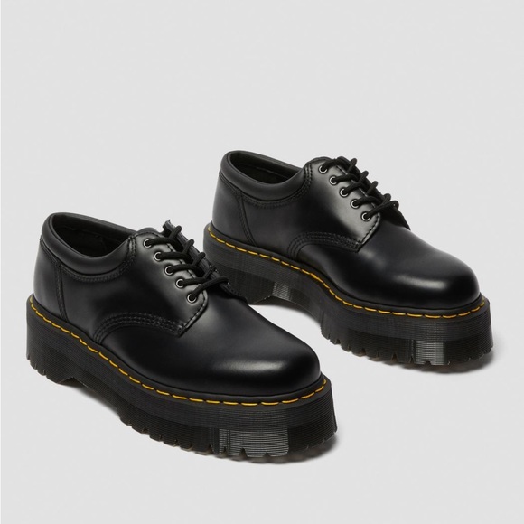 Dr Martens 8053 Leather Platform Casual Shoes - Picture 1 of 7